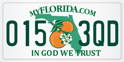 FL license plate 0153QD