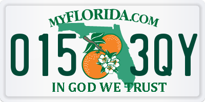 FL license plate 0153QY