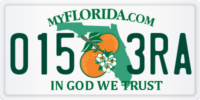 FL license plate 0153RA
