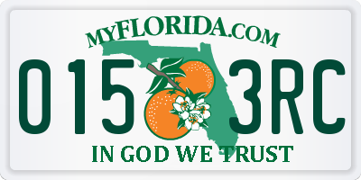 FL license plate 0153RC