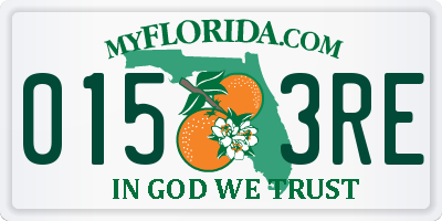 FL license plate 0153RE