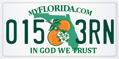 FL license plate 0153RN