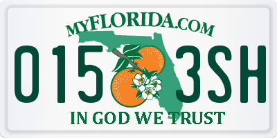 FL license plate 0153SH
