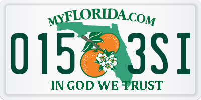 FL license plate 0153SI