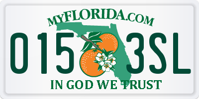 FL license plate 0153SL