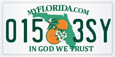 FL license plate 0153SY