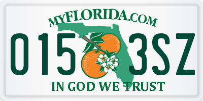 FL license plate 0153SZ