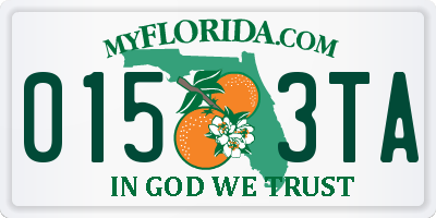 FL license plate 0153TA