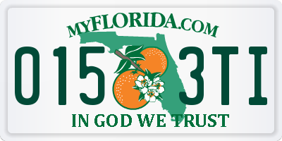 FL license plate 0153TI