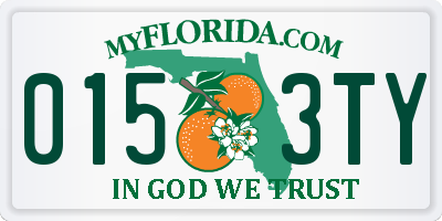 FL license plate 0153TY