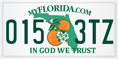 FL license plate 0153TZ