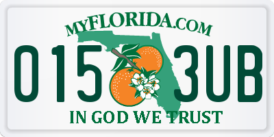 FL license plate 0153UB