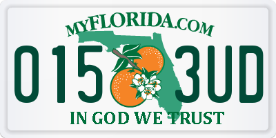 FL license plate 0153UD
