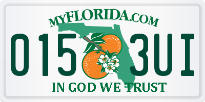 FL license plate 0153UI