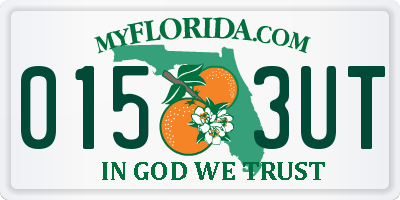 FL license plate 0153UT