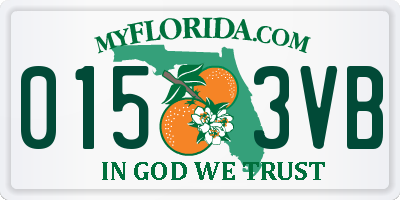 FL license plate 0153VB