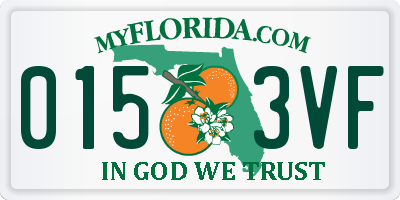 FL license plate 0153VF