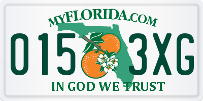 FL license plate 0153XG