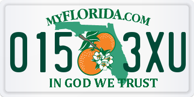 FL license plate 0153XU