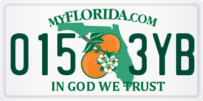 FL license plate 0153YB
