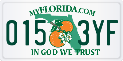 FL license plate 0153YF