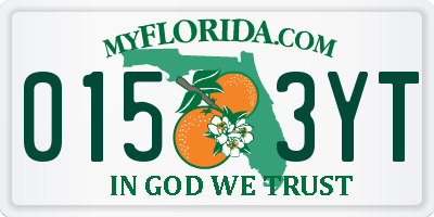 FL license plate 0153YT