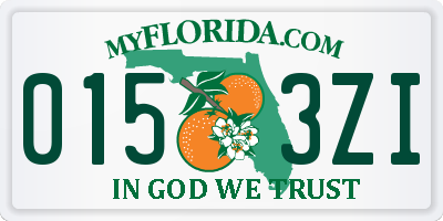 FL license plate 0153ZI