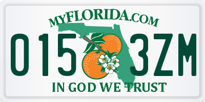 FL license plate 0153ZM