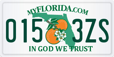 FL license plate 0153ZS