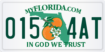 FL license plate 0154AT