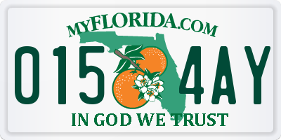 FL license plate 0154AY
