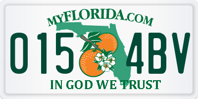 FL license plate 0154BV