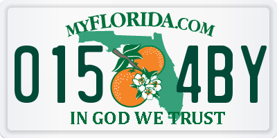 FL license plate 0154BY