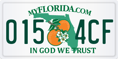 FL license plate 0154CF