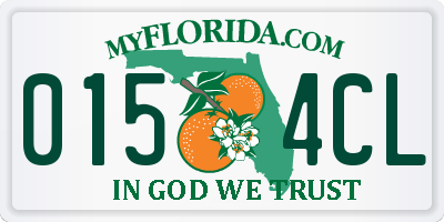 FL license plate 0154CL