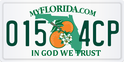 FL license plate 0154CP