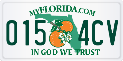 FL license plate 0154CV