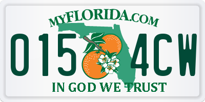 FL license plate 0154CW
