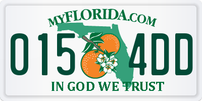FL license plate 0154DD