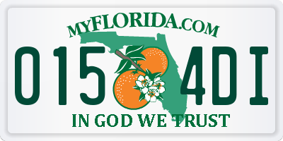 FL license plate 0154DI