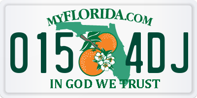 FL license plate 0154DJ