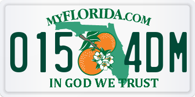 FL license plate 0154DM