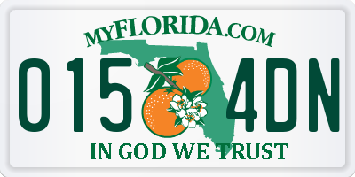 FL license plate 0154DN