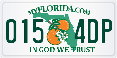 FL license plate 0154DP