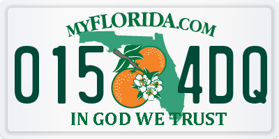FL license plate 0154DQ