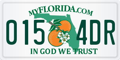 FL license plate 0154DR