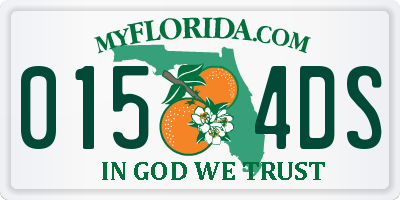 FL license plate 0154DS
