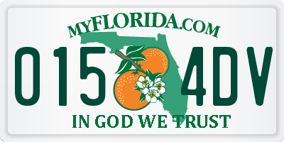 FL license plate 0154DV