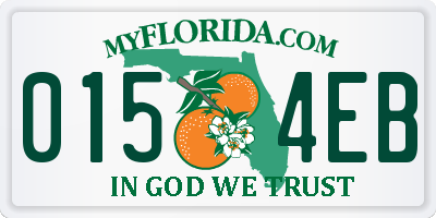 FL license plate 0154EB