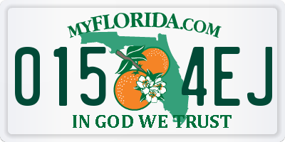 FL license plate 0154EJ